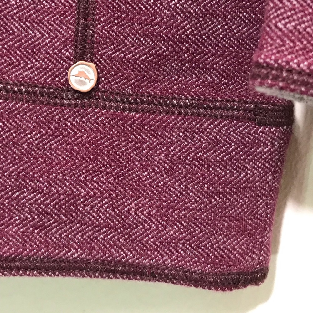 ‼️SOLD‼️ TOMMY BAHAMA Men’s Maroon Gray Pullover - Picture 3 of 8